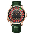 Pindu Player Gambling Series Men's Watch European Roulette Poker Game Fully Automatic Mechanical Sports Design Party Watch