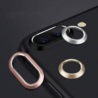 2 In 1 Metal Camera Lens Protector For Iphone 7 8 Plus X Lens Protective Circle Ring Cover With Tempered Glass For Iphone X Scratch Resistant Hd Tempered Glass Camera Screen Protector