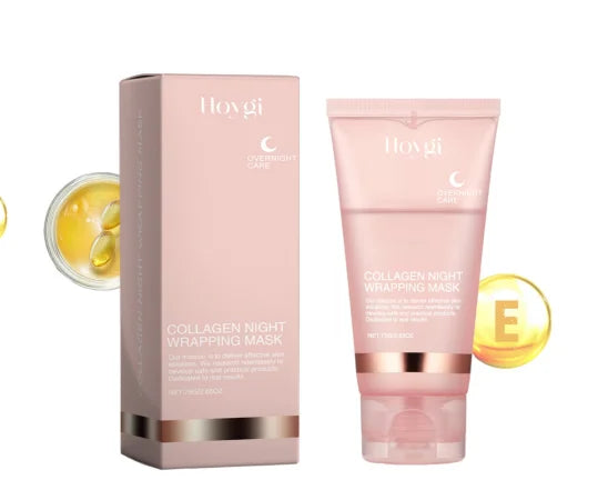 Collagen Overnight Wrapping Peel Off Facial Mask, Korean Collagen Night Wrapping Mask Deeply Hydrates Night Care Mask Cream 75ml Lootquake LLC