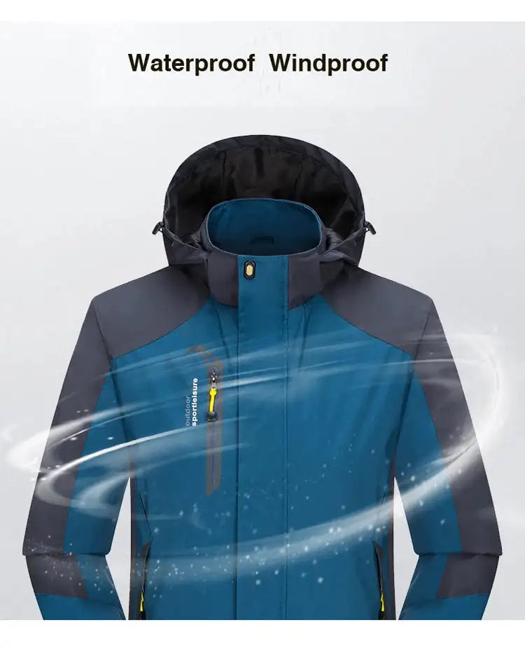 Men Autumn Jacket Camping Hiking Trekking Windbreaker Waterproof With Hood Spring Outdoor Sports Travel Climbing Coats