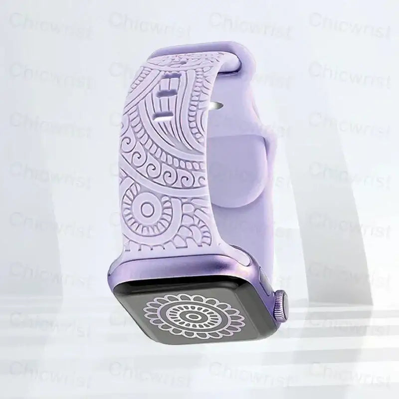 Apple Watch Silicone Strap - Stylish, Engraved Design - SJB-DIAMOND ELITES