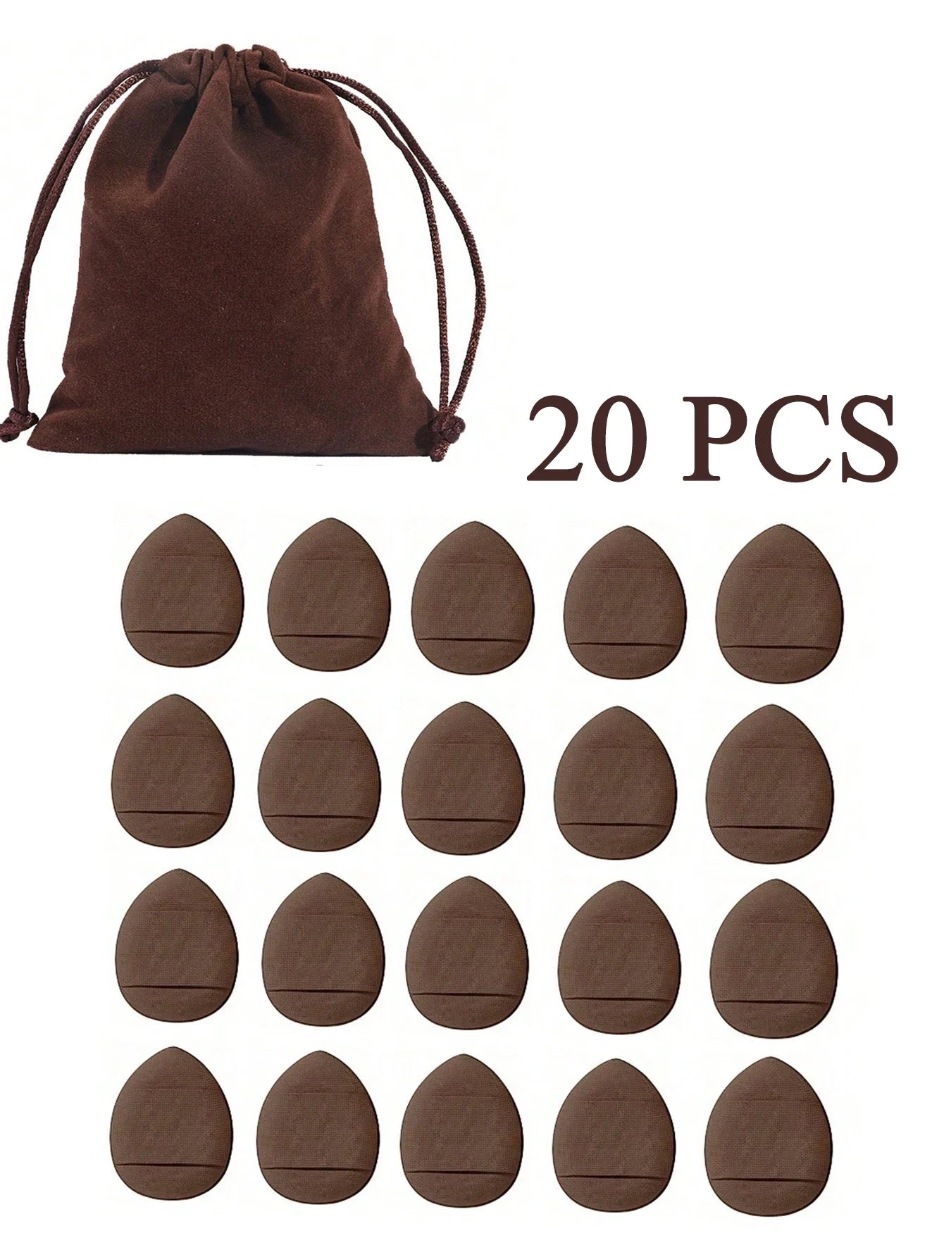 20pcs Finger Air Cushion Sponge Powder Puff Set, Makeup Puff, For Liquid Foundation, Powder Foundation, Concealer. Lootquake LLC