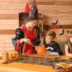 Halloween Decorations Set Spider Web Table Runner Fireplace Scarf Cover Tablecloth 3D Bats Wall Stickers Halloween Party Decor Lootquake LLC