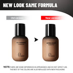 Pudaier Long-Lasting Natural Foundation - Brown Small Bottle, Matte Finish, Non-Sticky, Creamy Texture, Suitable for All Skin Ty