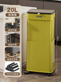 Large Capacity Kitchen Removable Trash Can with Covered Wheels Luxury Creative Ornaments Home Decor Trash Can Trash Storage Box