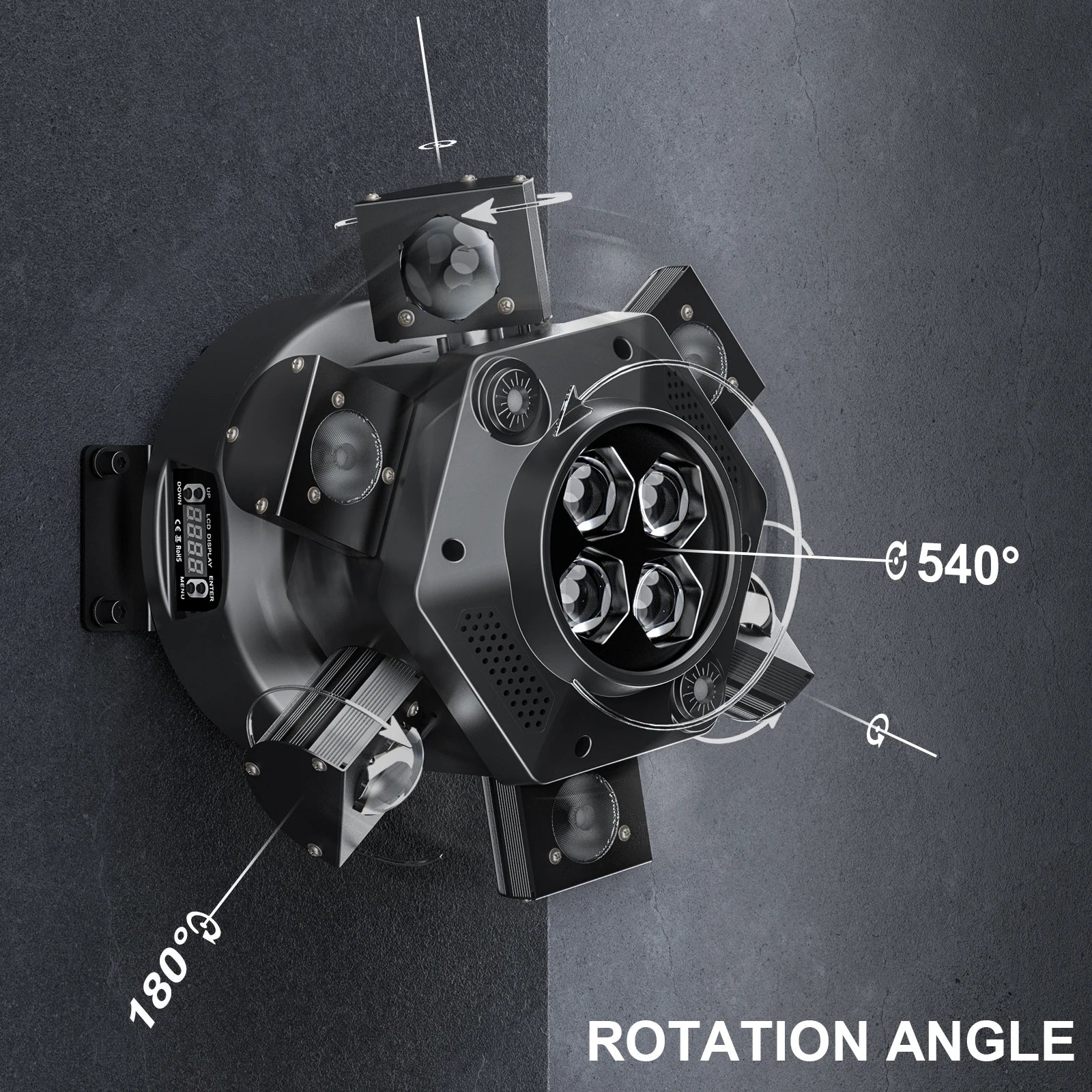 Yiflamefly 150W Moving Head DJ Lights 6 Arms Party Lights RGBW 4IN1 LED Stage Lighs DMX512 For Wedding Party Disco KTV Wedding Lootquake LLC