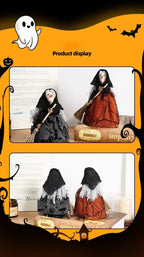 Halloween Witch Decoration with Broom for Home Garden Porch Party Hanging Decor Indoor and Photography Prop Home Accessories Lootquake LLC