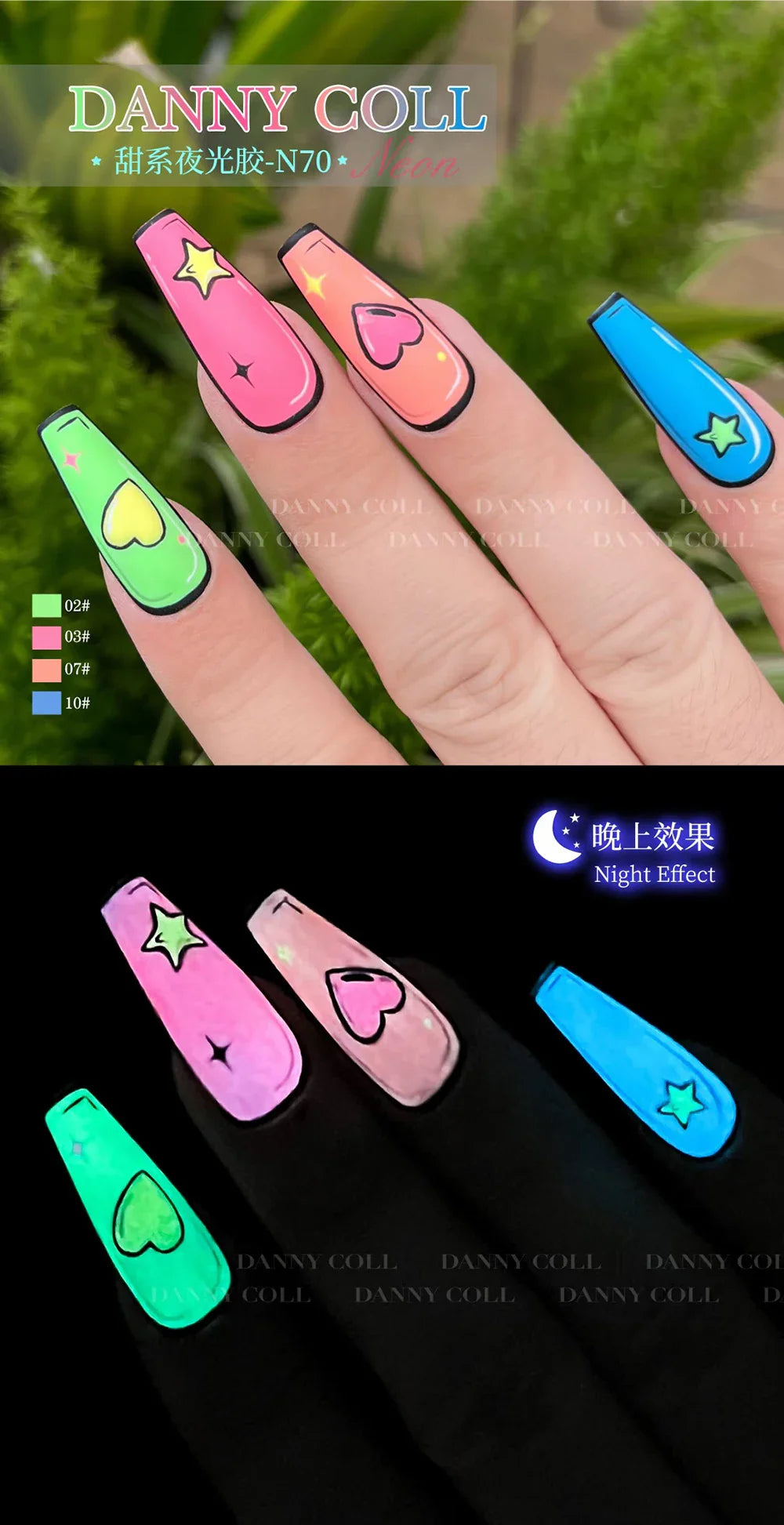 Fluorescence Lacquer Nail Polish Gel UV&LED Fluorescent Gel Semi-permanent Varnish Soak Off Gel Polish12 Colors/set Lootquake LLC