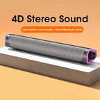 Wireless Bluetooth Speaker 4D Stereo Soundbar Home Surround Speakers for Laptop Projector PC Music Player Aux 3.5mm Wired USB Lootquake LLC