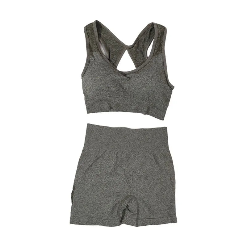 Yoga Women's Fitness Suit Shorts Workout Set THRIXINE