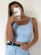 Tie-Up Ruched Crop: Women's Casual Summer Tee