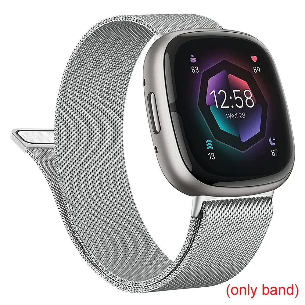 Fitbit Versa & Sense Magnetic Steel Band - Elegant Design - SJB-DIAMOND ELITES