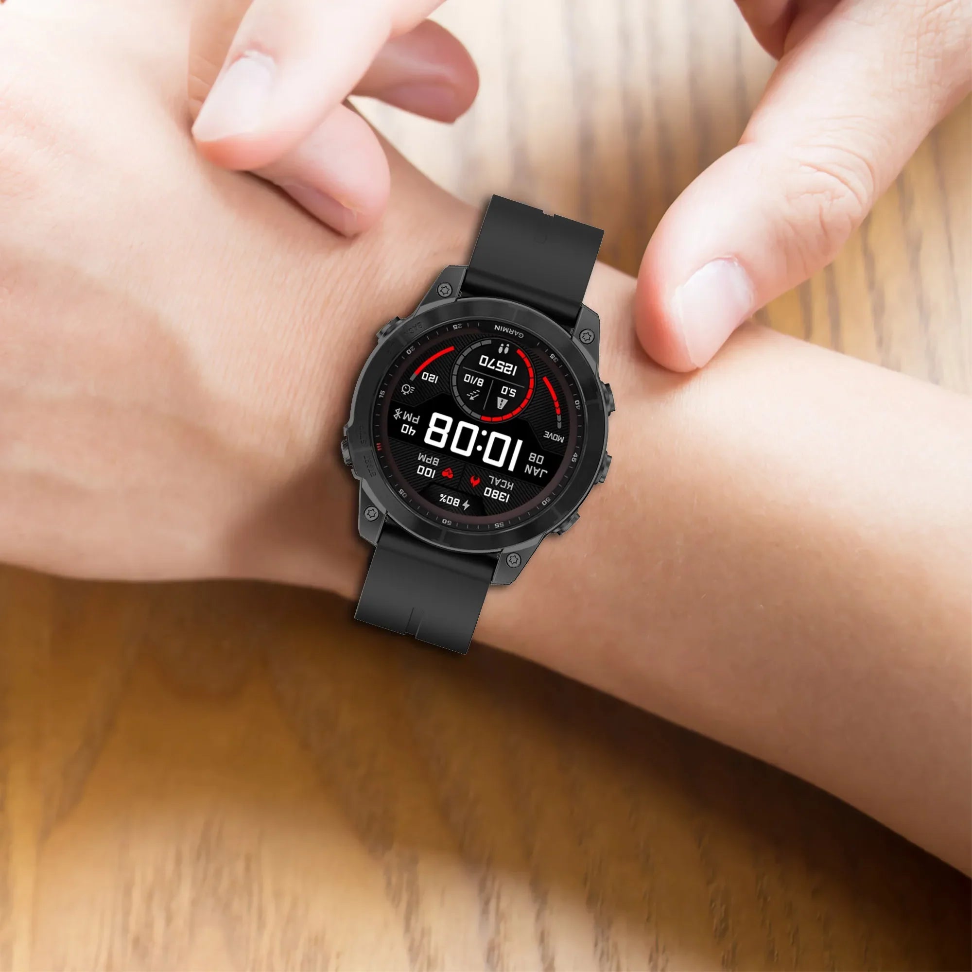 Garmin Silicone Strap - Durable Comfortable Smartwatch Band