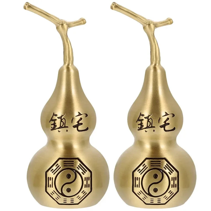 Gourd Craft Shui Feng Decor Statue Chinese Ornament Wealth Figurine Hu Lu Fengshui Desktop Lucky Sculpture Lootquake LLC