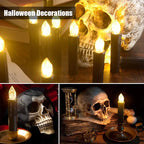LED Floating Candle for Home Decoration, Flickering Flame, Timing Remote, Battery Operated, Halloween, Christmas,Black Candle Lootquake LLC