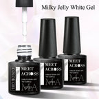 7ml Milky Jelly White Gel Nail Polish Natural Luster Long Lasting Nail Art All for Home DIY Manicure Soak Off UV LED Gel Vernis Lootquake LLC