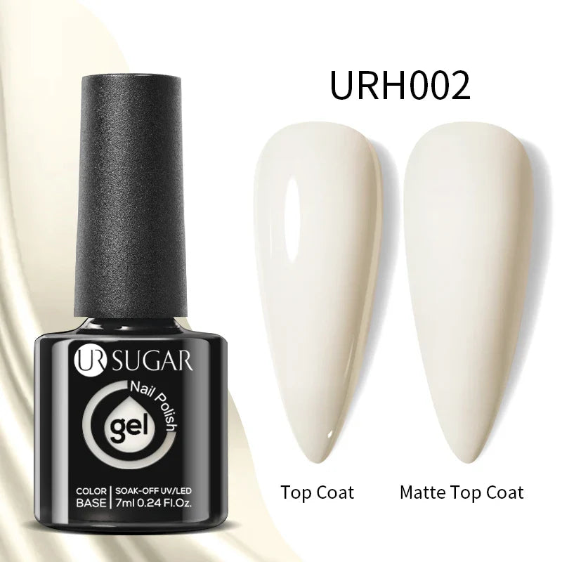 UR SUGAR Blue Color Rubber Base Gel Nail Polish Gold Glitter Base Gel Top Coat Soak Off UV LED Gel Nail Art Varnish Manicure Lootquake LLC