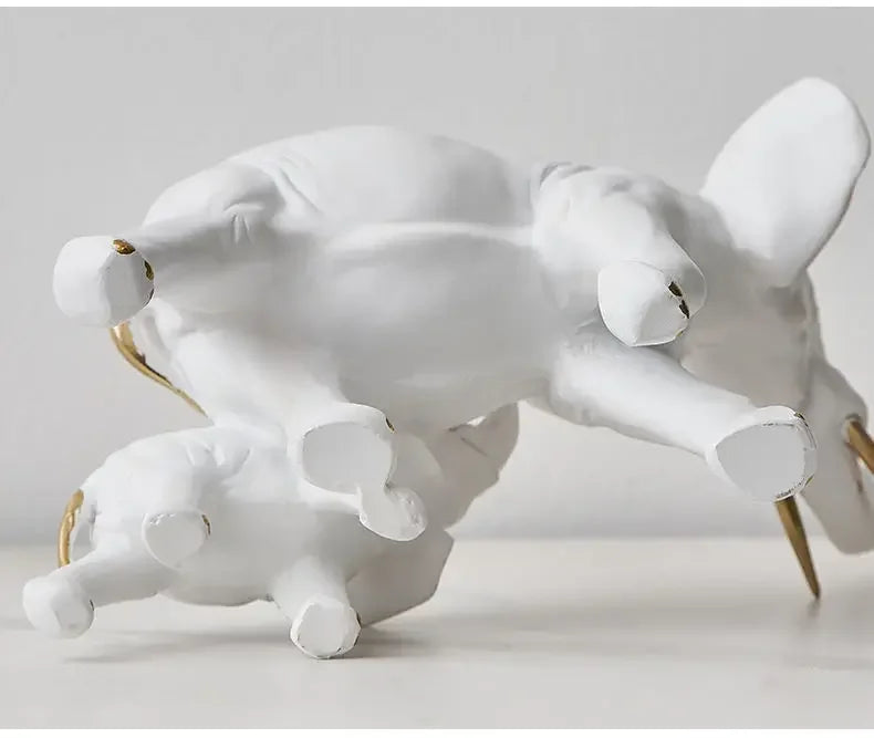 1pairs Creative Modern Decor Animal Resin Elephant Statues & Figurines Sculpture Living Room Table Ornaments Crafts Lootquake LLC