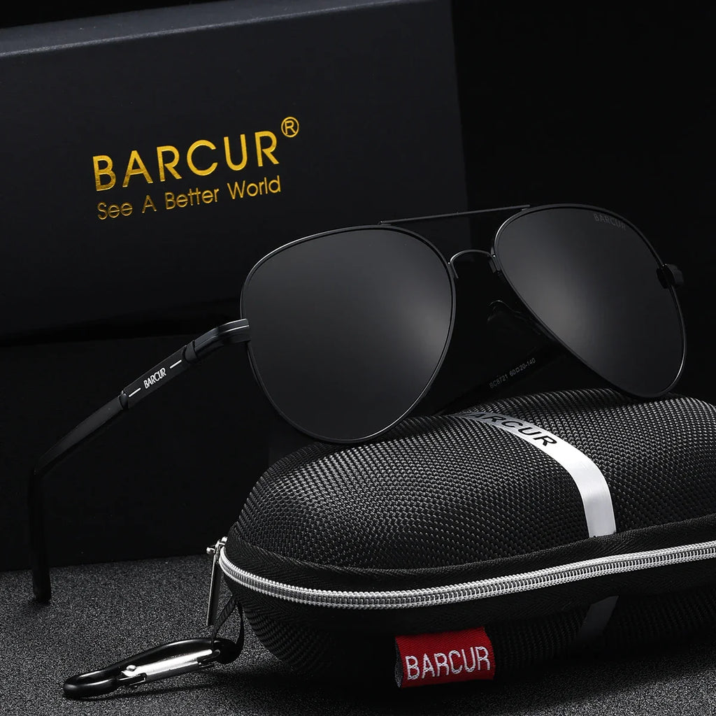 BARCUR Sunglasses Retro Chic Men Fashion Oversized Pilot Style Sunglasses with Mirrored TAC Lenses Durable Stainless Steel Frame for Hiking Outdoor Sports and Sun Protection for Summer Stevvex