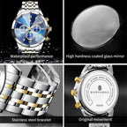 SAPPHERO Men Watch Diamond Mirror Luxury Waterproof Watch 2025 New Quartz Watch Diamond Dial Clock Gift Wristwatch Reloj Hombr