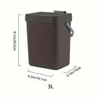 Food Waste Basket Bin for Kitchen, Small Countertop Compost Bin with Lid,Odor-Free Food Scrap Container,Wall Mounted Garbage Can