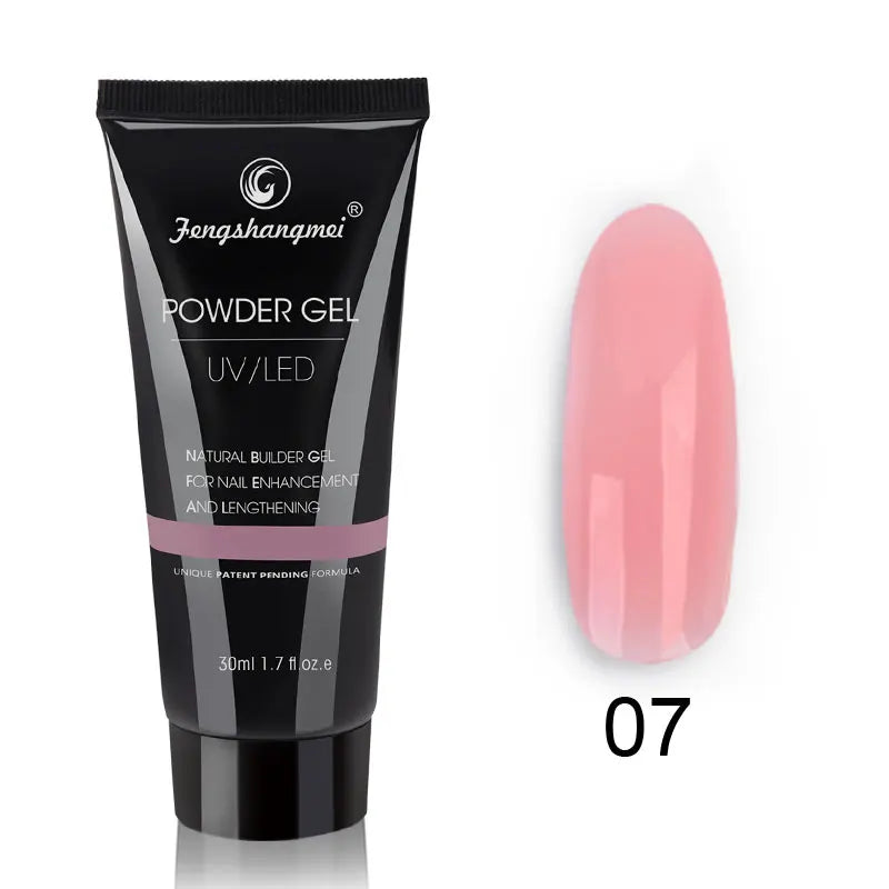 Poly Nail Gel 30g Nude Nature Builder for Nail Extension All Season Gel Color for 3D Molding Gel Nail Strengtheners Long Lasting