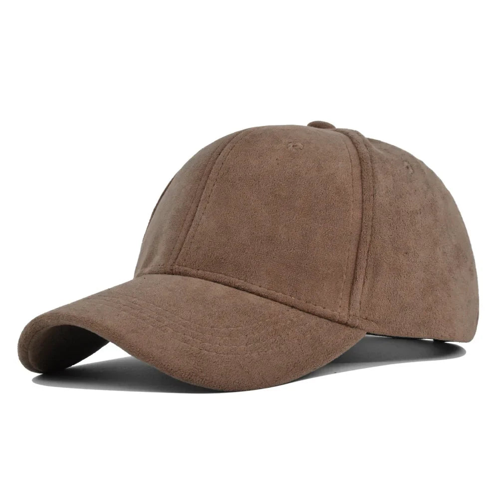 Solid Suede Retro Baseball Caps For Men Women Spring Autumn Street Snapback Hip Hop Hat Adjustable Faux Fur Sunscreen Visor Cap Lootquake LLC