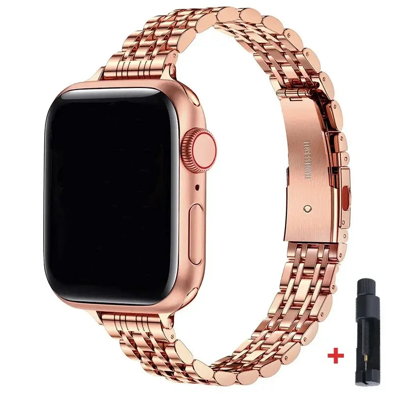 Apple Watch Stainless Steel Band - Sleek Durable Style - SJB-DIAMOND ELITES