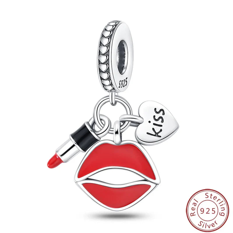 S925 Sterling Silver Princess Golf Hamster Camera Travel Three Piece Set Charms Beads 3mm DIY Fine Jewelry Making Lootquake LLC
