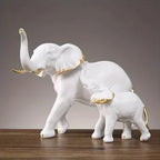 1pairs Creative Modern Decor Animal Resin Elephant Statues & Figurines Sculpture Living Room Table Ornaments Crafts Lootquake LLC