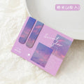 JIANQI 2pcs/pack Magnetic bookmark beautiful scenery clouds simple literary pattern bookmark Reading tool School office supplies Lootquake LLC
