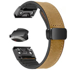 Garmin Soft Leather Band - Magnetic Buckle QuickFit Design - SJB-DIAMOND ELITES