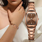 2024 Ladies Fashion Casual Quartz Watch Women Business Stainless Steel Strap Watch Women's Watch Clock Leisure Reloj Mujer
