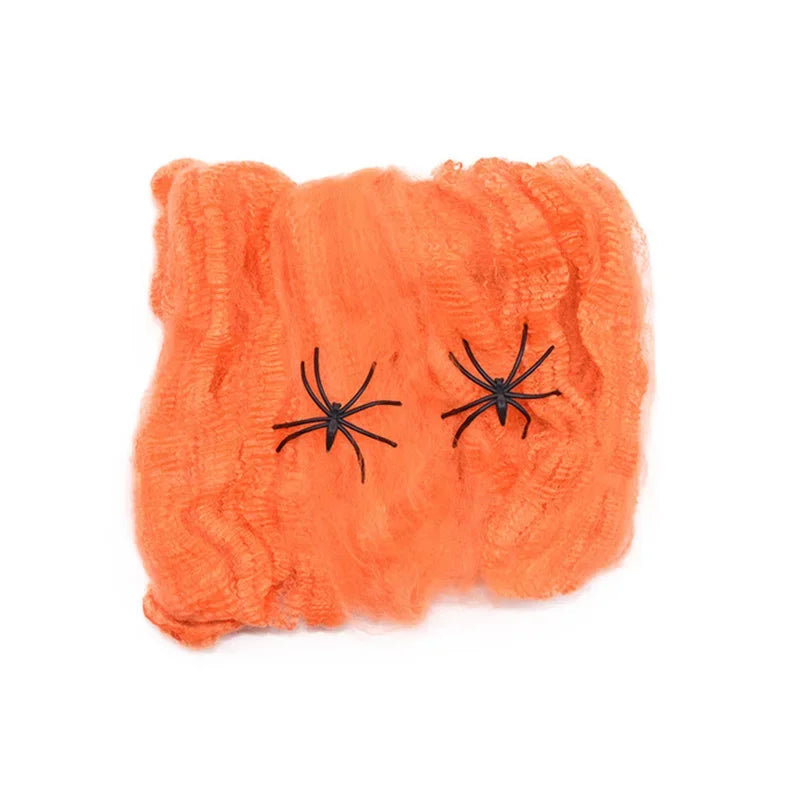 Halloween Decorations Artificial Spider Web Stretchy Cobweb Scary Party Halloween Decoration for Bar Haunted House Scene Props Lootquake LLC