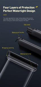 Unique Soft Waterproof Phone Case 7.2inch IPX8 Waterproof Phone Bag For iPhone 13  Waterproof Pouch Diving Surfing Phone Bag Case Cover Adjustable Rope Phone Case Stevvex