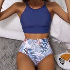 Leopard Luxe: High Waist Bikini Set