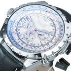 Jaragar Automatic Watch for Men Military Multifunction 3 Sub-Dials Sports Mechanical Watches Top Brand Luxury Leather Steel Band Lootquake LLC