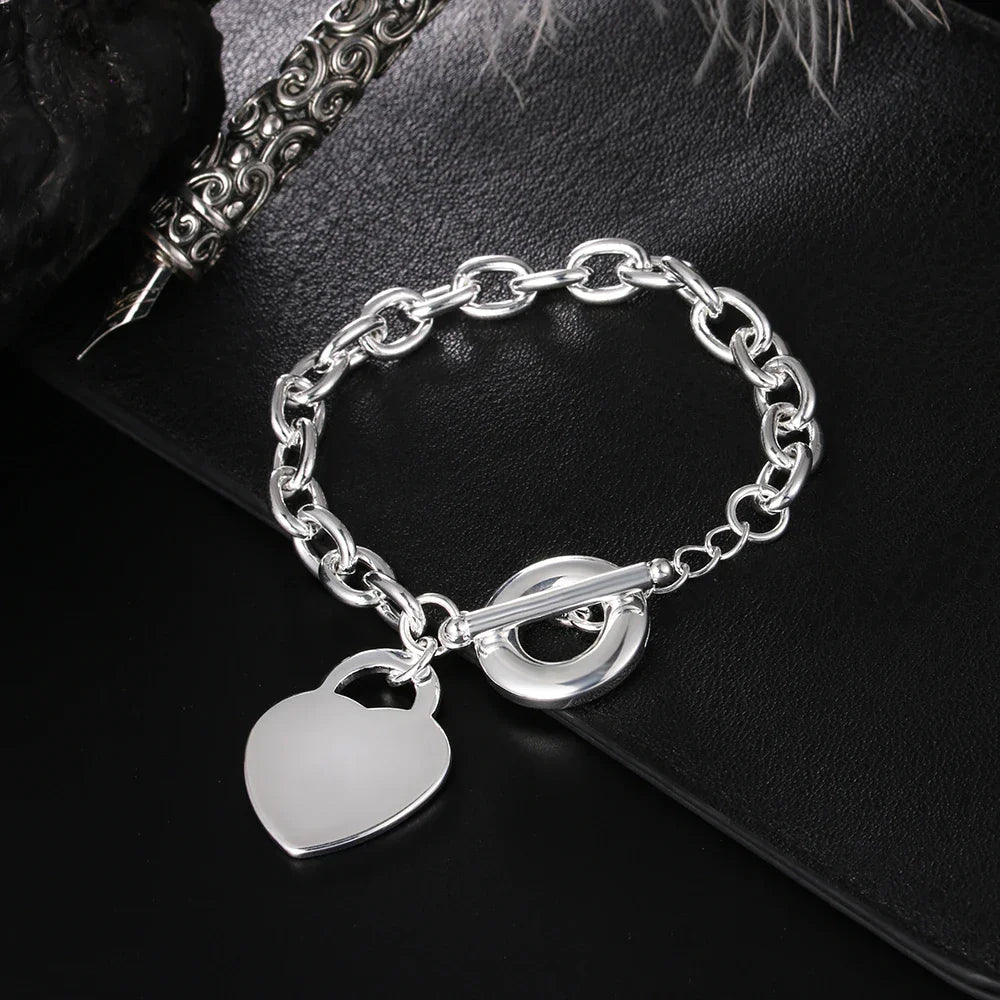 Fashion charm 925 Sterling Silver Bracelet for man woman Twisted rope chain fine jewelry Wedding party Christmas gift Lootquake LLC
