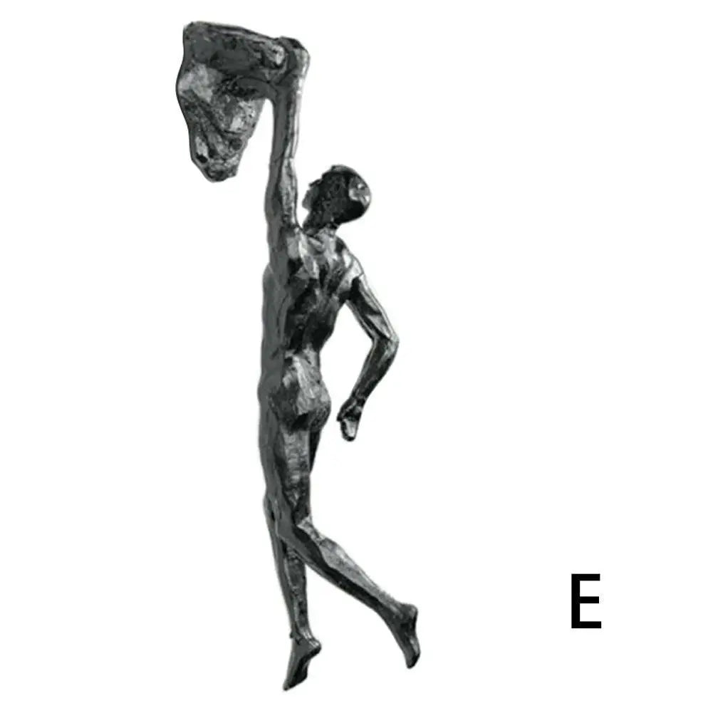 2024 Christmas Modern Simplicity Athlete Resin Sculpture Creative Climbing Man Wall Sculptures Hand-Finished For Wall Art Statue Lootquake LLC