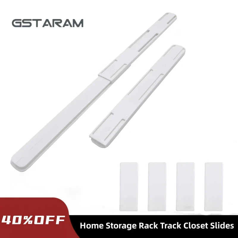 2PCS Home Storage Rack Track Closet Slide Home Kitchen Bedroom Storage Accessories Pullout Track Drawer Basket Pull Rail Slides Lootquake LLC