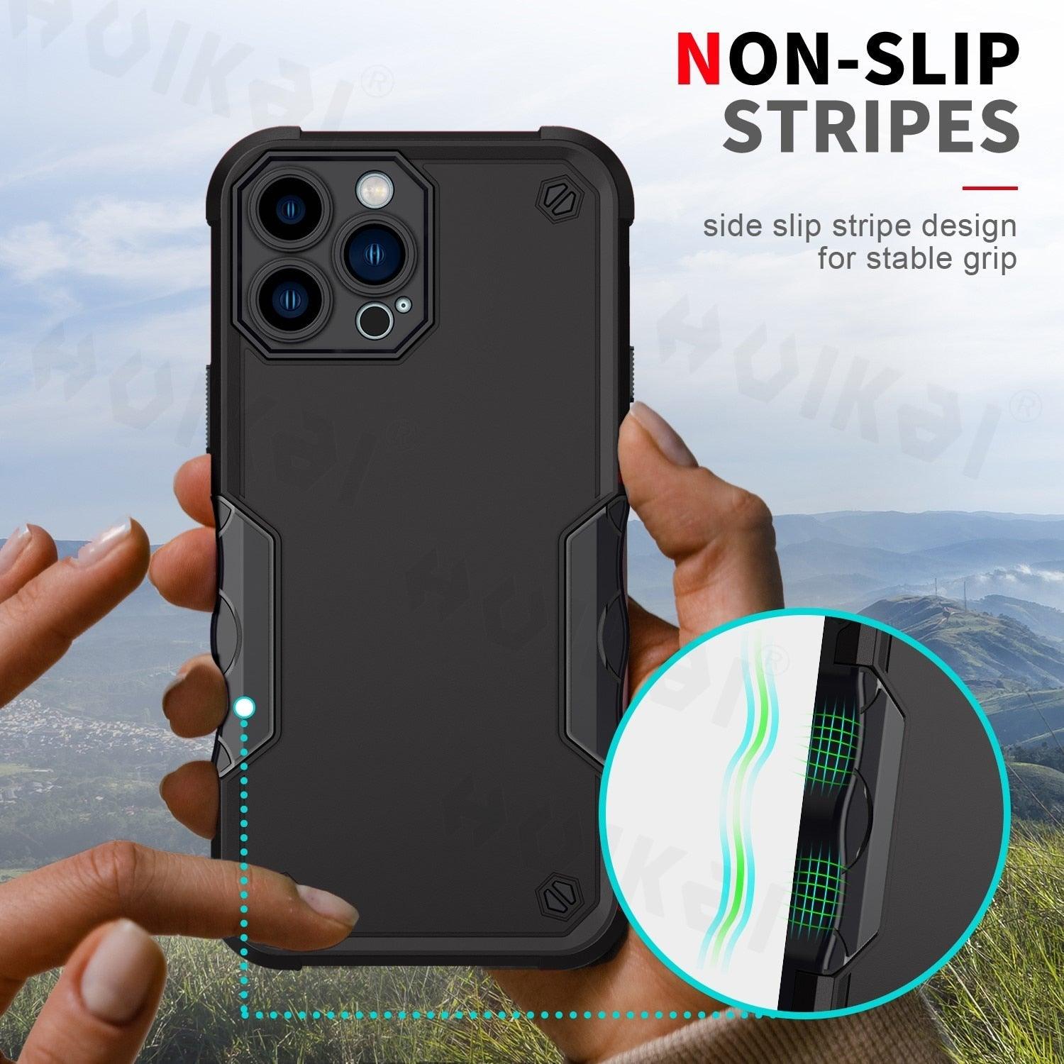 Light-Armor Shockproof Case For iPhone 14 Pro Max 13 Pro Max Mini 12 Max Cover Ultra-thin Mobile Case Ultra Slim Soft Silicone Cover iphone Case Compatible with iPhone 12 Pro Case Stevvex