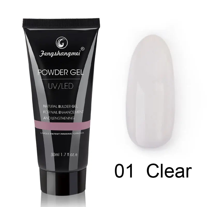 Poly Nail Gel 30g Nude Nature Builder for Nail Extension All Season Gel Color for 3D Molding Gel Nail Strengtheners Long Lasting