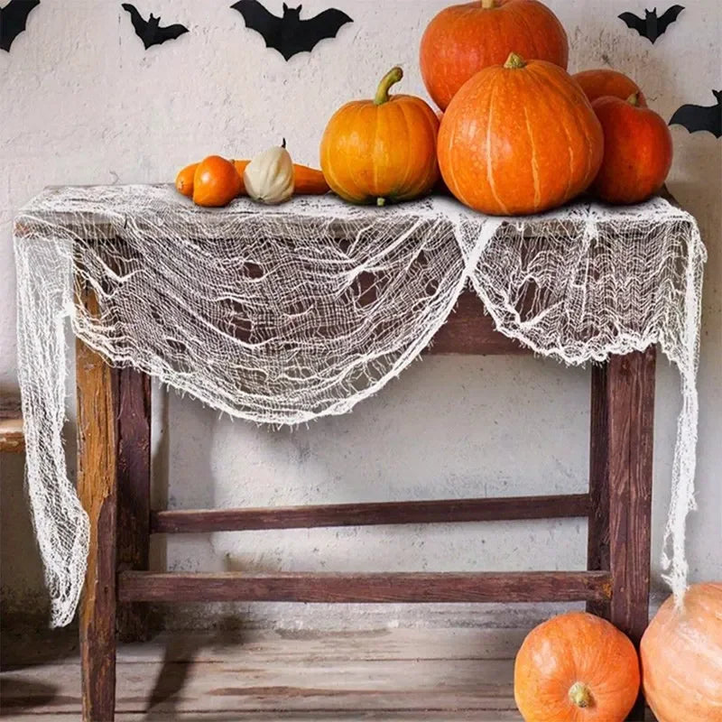 Horror Halloween Party Decoration Haunted Houses Doorway Outdoors Decorations White Creepy Cloth Scary Gauze Gothic Props Lootquake LLC