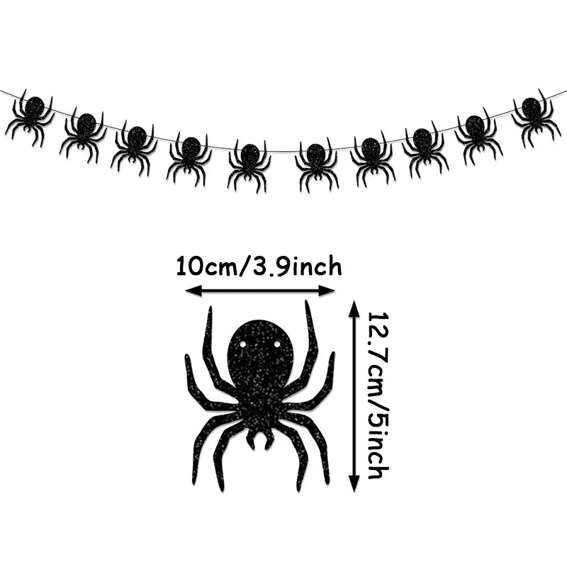 Halloween Themem Party Decoration Banner Ghost Festival Atmosphere Decoration Ghost Spider Bat Banner Decoration Supplies Lootquake LLC