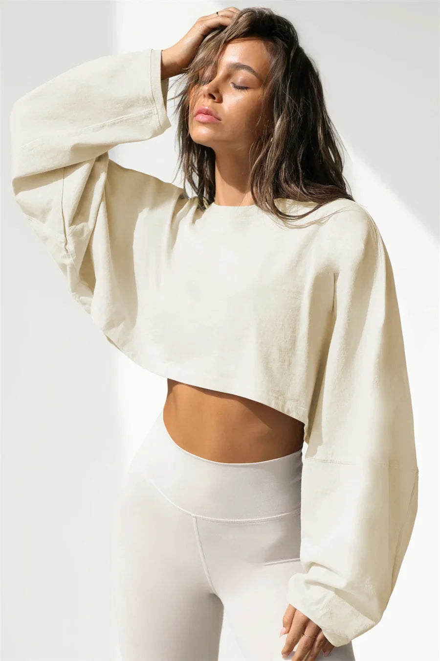 FitFlow Long Sleeve Crop Top THRIXINE