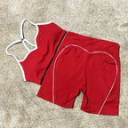 Vibrant Flex Gym Set: Colorful Sports Bra & Leggings