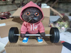 Cute Fitness Cat Sculpture. Cute Fitness Cat Sculpture Home Decor  Desk Decor Lootquake LLC