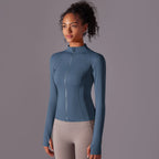 Women's Full Zip Yoga Top With Thumbholes - SJB-DIAMOND ELITES
