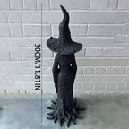 Halloween Witch Decoration Statue, Gothic Resin Sculpture Ornament, Retro Magician Decoration Craft, Dark Fantasy Decoration. Lootquake LLC