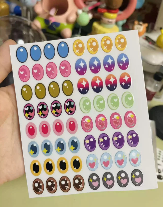 17cm Labubu Color Metal Bracelet Labubu Exquisite Eye Makeup Stickers Eyelash Stickers Vinyl Doll Diy Accessories Lootquake LLC